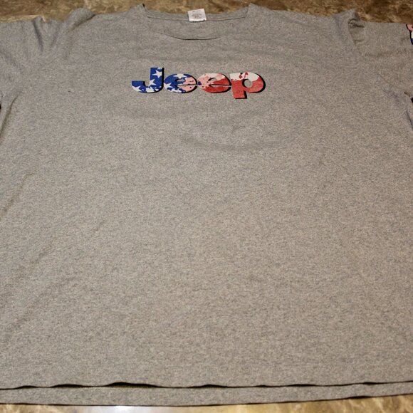 Jeep Shirt 2XL Gray SunFrog American Flag Patriotic Graphic Tee Tattoos USA - Picture 10 of 13
